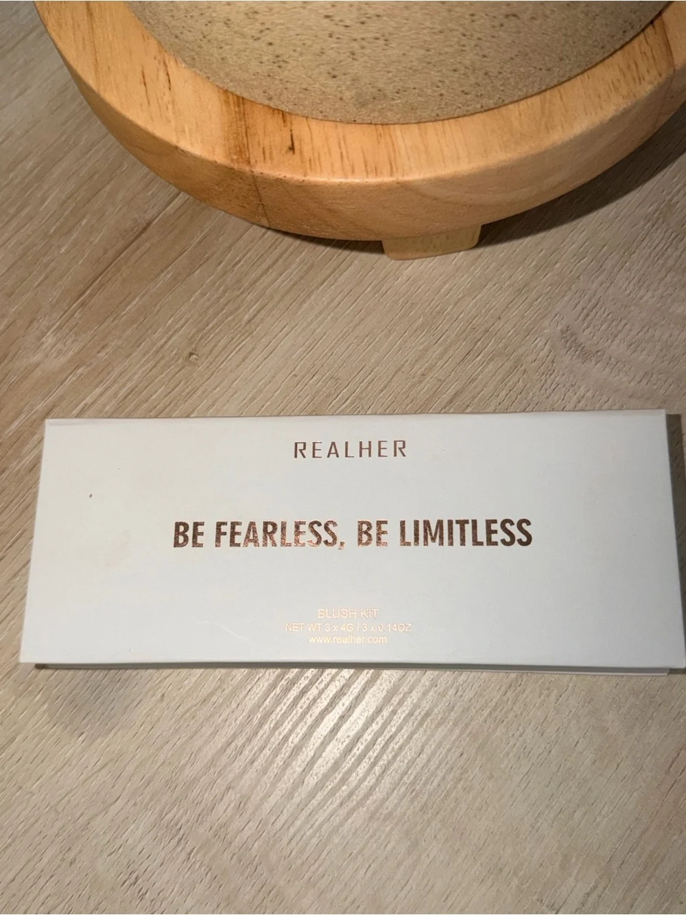 RealHer White and Rose Gold 'Be Fearless, Be Limitless' Blush Kit